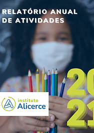 Capa do relatório anual de atividades de 2021