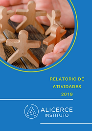 Capa do relatório anual de atividades de 2019