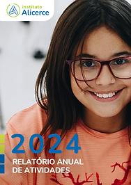 Capa do relatório anual de atividades de 2024